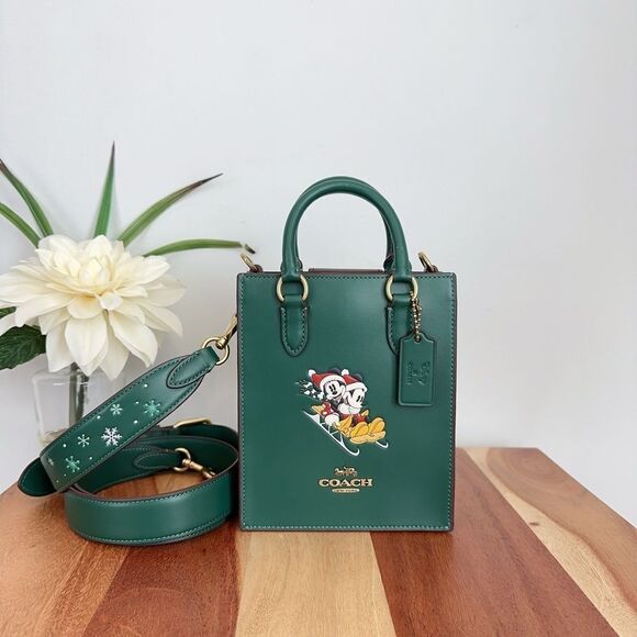 NWT Disney X Coach North‎ South Mini Tote With Sled Motif - Picture 1 of 9